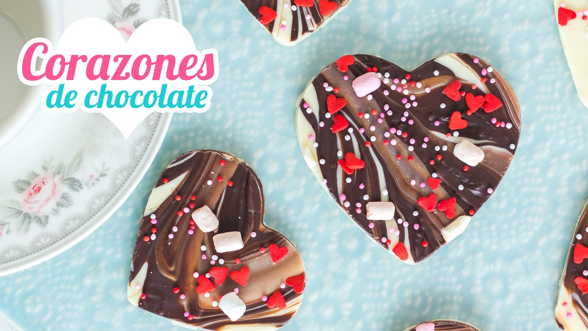 Corazones de chocolate | Chocolate bark | San Valentín | Quiero Cupcakes!