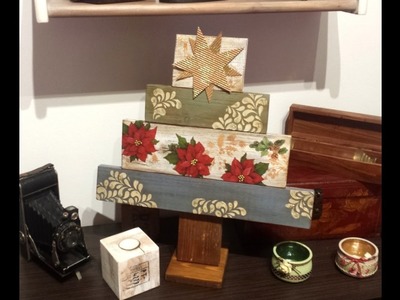 Arbol de navidad con madera reciclada de palets