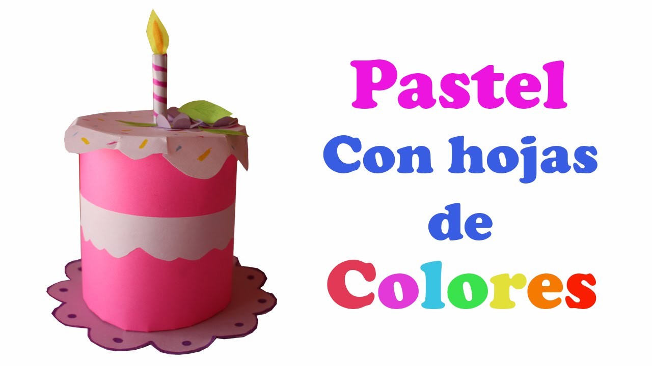 Pastel con Hojas de colores || Regalo de cumpleaños