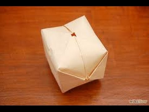 Cubo inflable de papel (PAPIROFLEXIA)