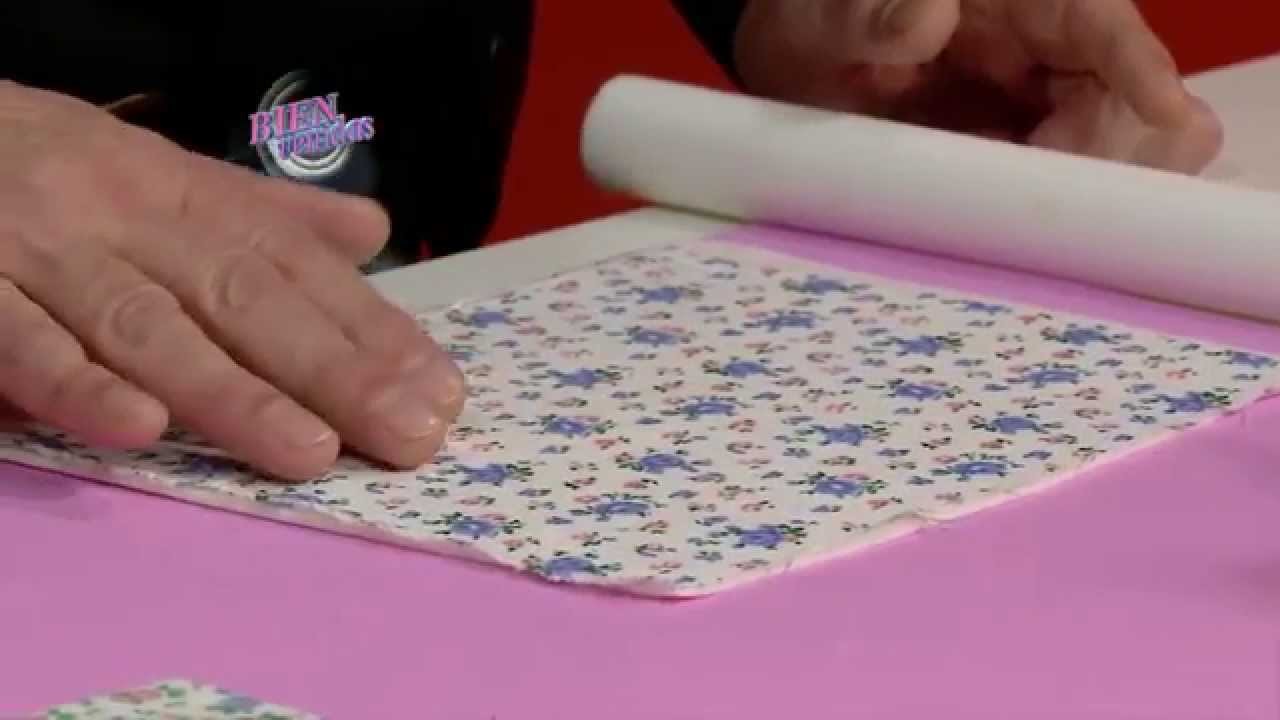 Jorge Rubicce - Bienvenidas TV en HD - Explica como hacer decoupage con tela sobre porcelana.