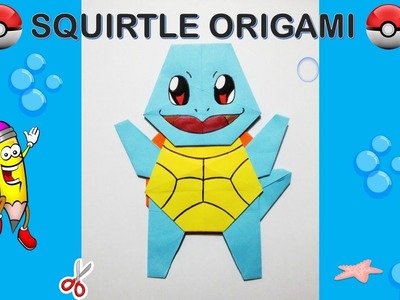 POKEMON GO - Origami SQUIRTLE Tutorial DIY origami how to make origami easy facil