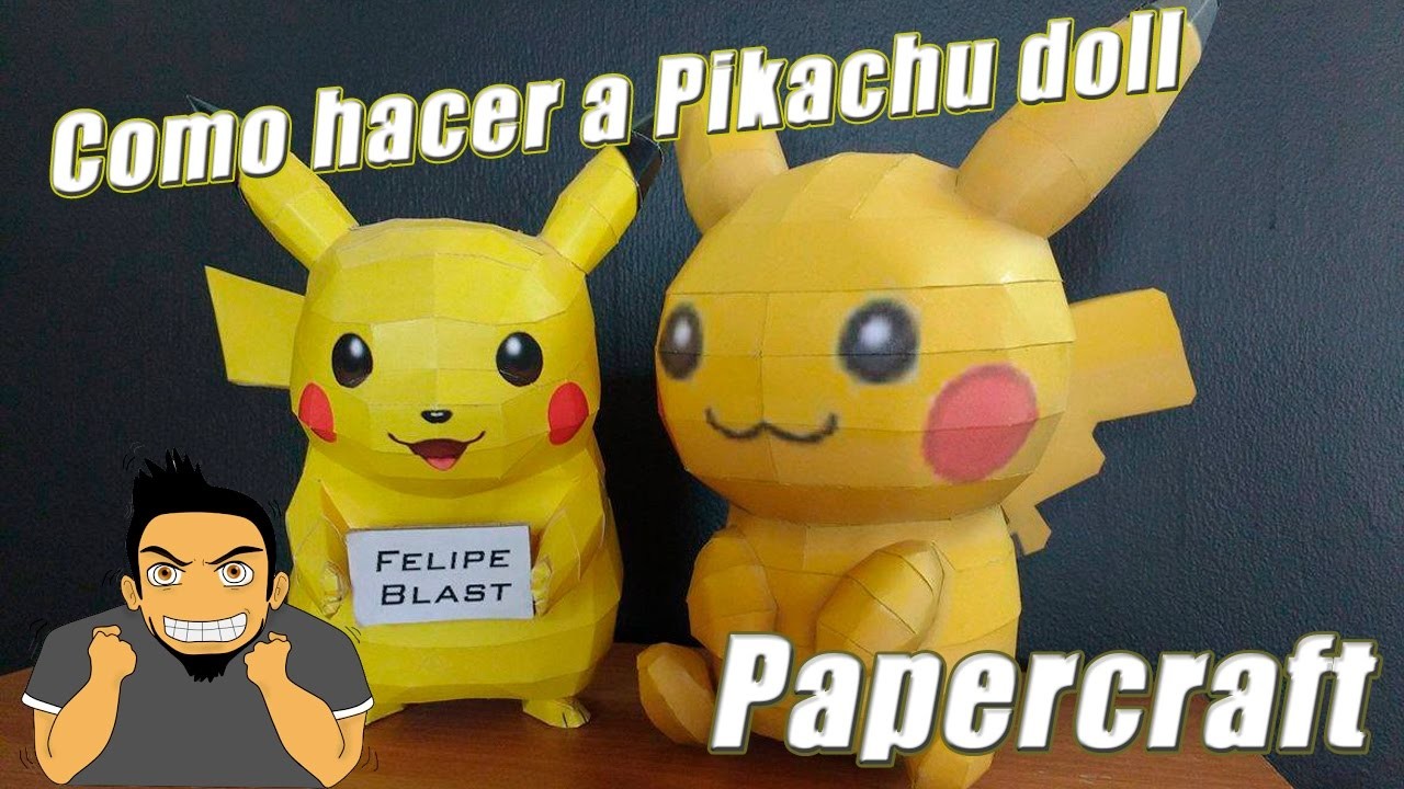 Tutorial ★ Como hacer un Muñeco de Pikachu (Pikachu Doll) - Pokemon Papercraft