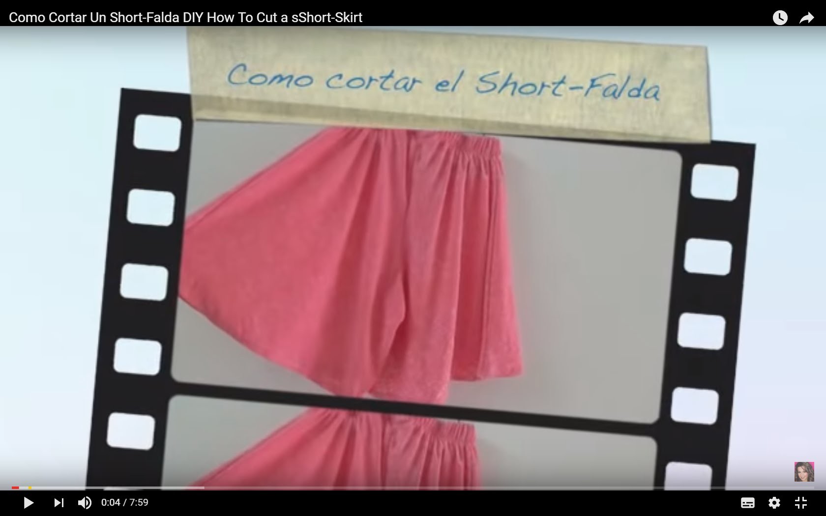 Como Cortar Un Short-Falda   DIY  How To Cut a sShort-Skirt
