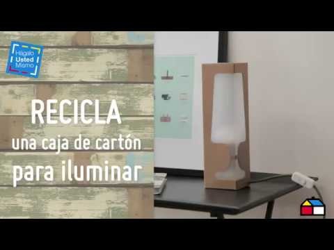 Recicla una caja de cartón para iluminar