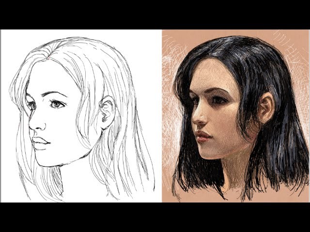 Como dibujar la cara de tres cuartos (explicado)