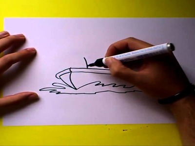 Como dibujar un barco paso a paso | How to draw a boat