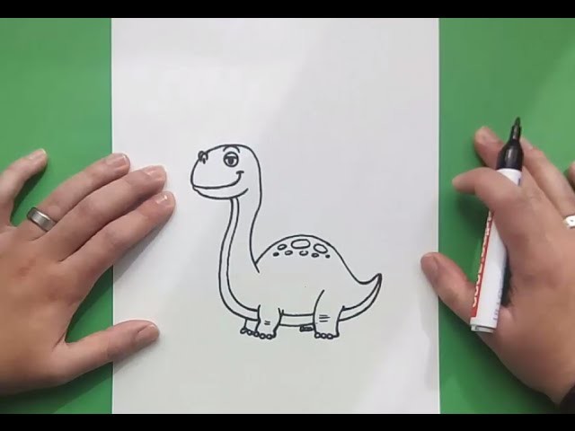 Como dibujar un dinosaurio paso a paso 14 | How to draw a dinosaur 14