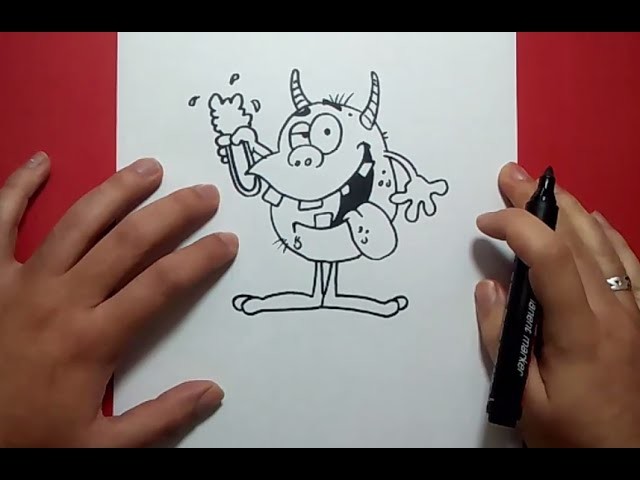Como dibujar un monstruo paso a paso 10 | How to draw a monster 10