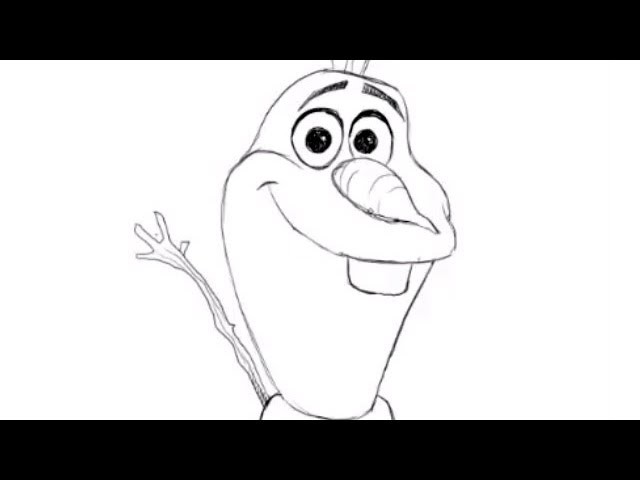Aprende a dibujar a Olaf (Frozen) en 5 minutos