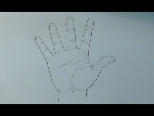 Aprende a dibujar una mano abierta - How to draw an open hand