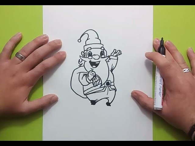 Como dibujar a papa noel paso a paso 10 | How to draw Santa Claus 10