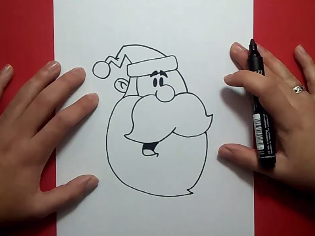 Como dibujar a papa noel paso a paso 8 | How to draw Santa Claus 8