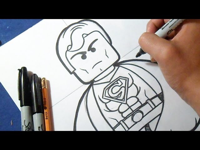 Cómo dibujar a Superman "LEGO" | How to draw Superman