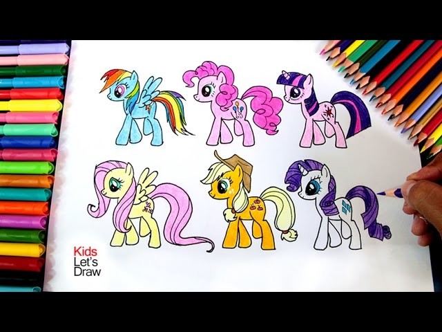 Cómo dibujar todas las ponis de My Little Pony | How to draw all ponies from My Little Pony