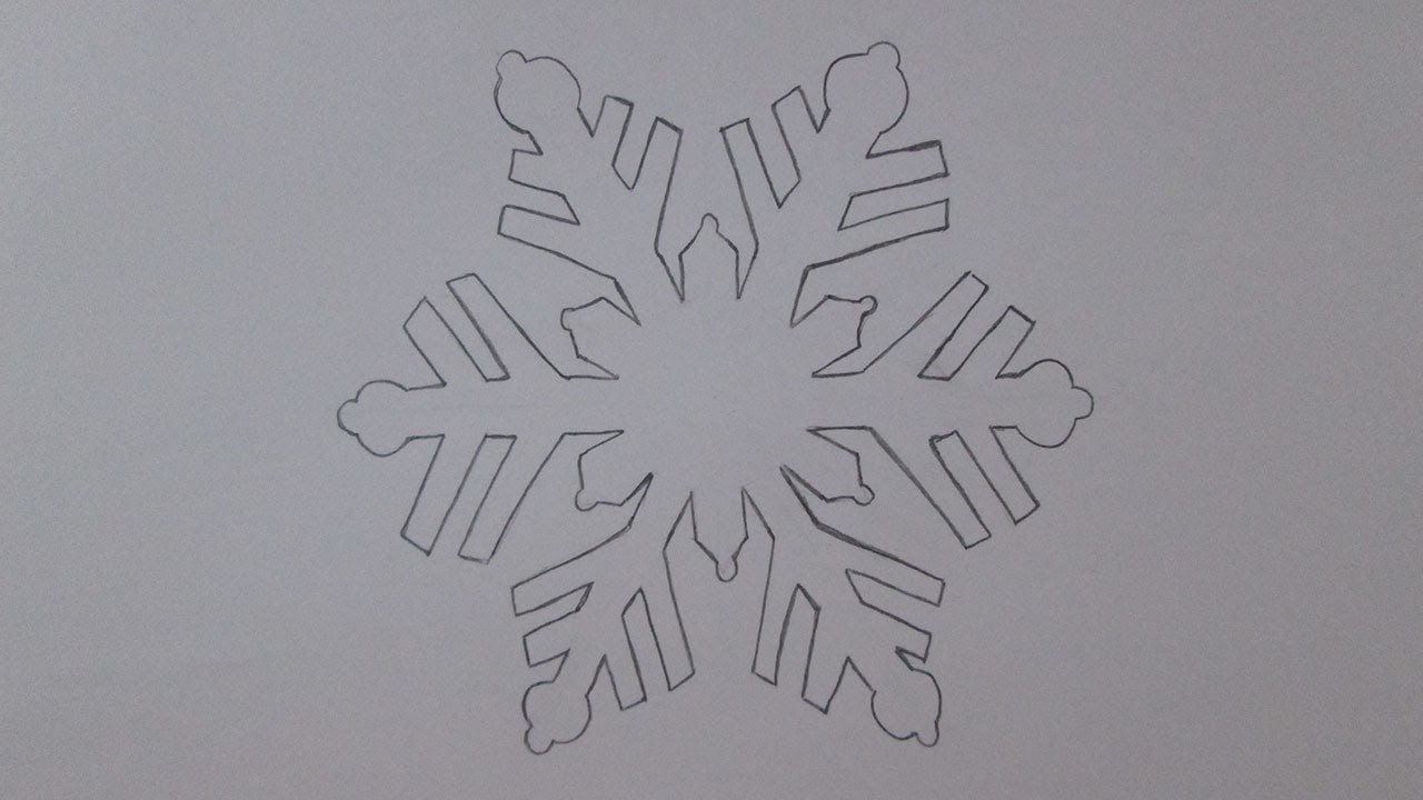 Cómo dibujar un copo de nieve