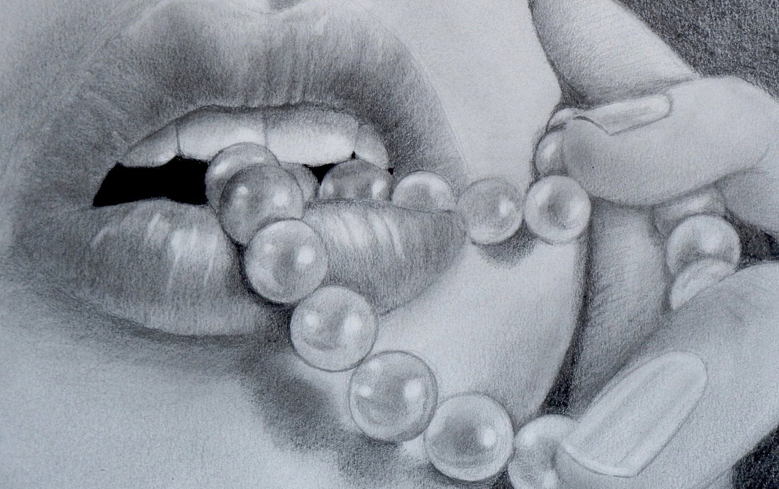 Cómo dibujar una boca con perlas - Arte Divierte.