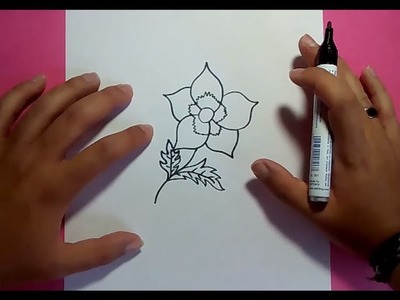 Como dibujar una flor paso a paso 12 | How to draw a flower 12
