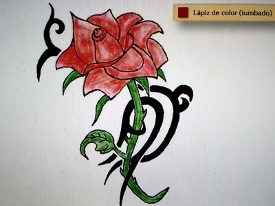 Como dibujar una rosa tribal - Art Academy Atelier Wii U | How to draw a tribal rose