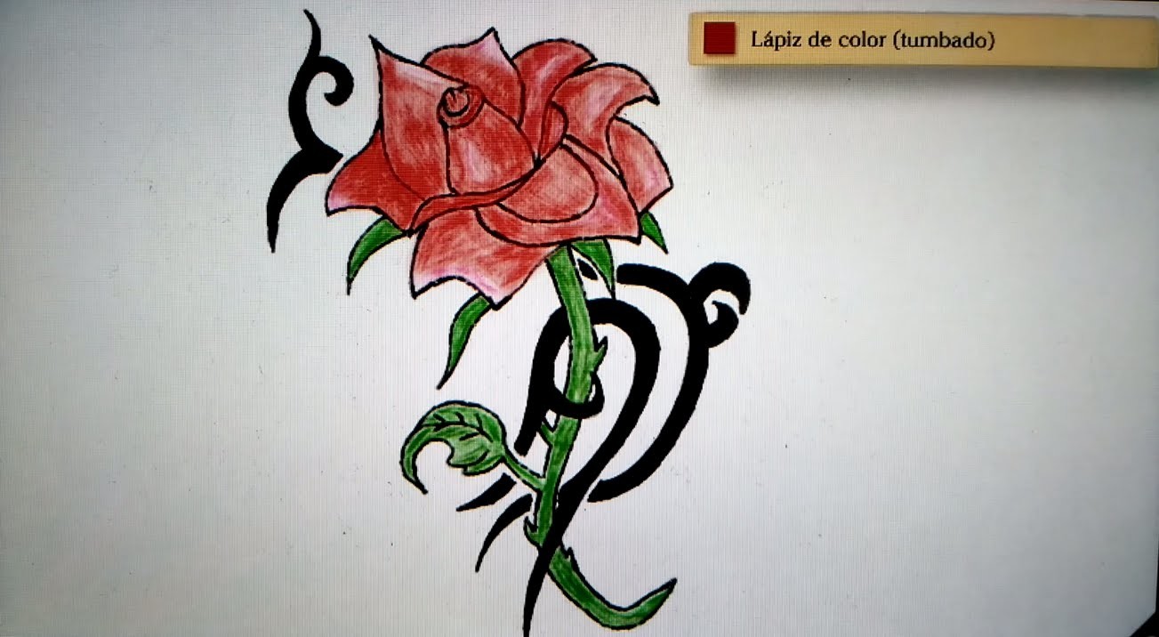 Como dibujar una rosa tribal - Art Academy Atelier Wii U | How to draw a tribal rose