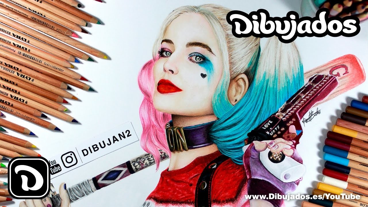 Dibujando a Harley Quinn -  Margot Robbie | Escuadron Suicida