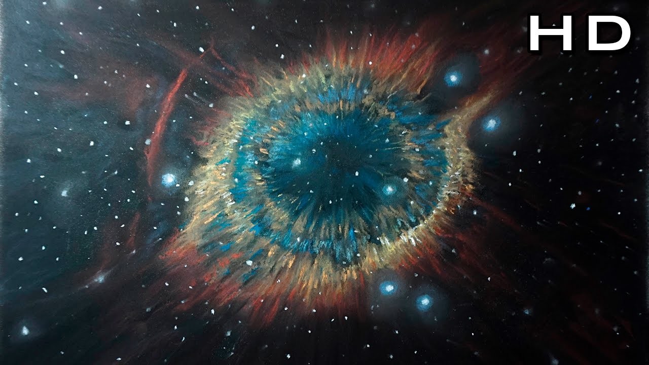 Dibujando una Nebulosa y Estrellas con Tiza Pastel - Dibujo del Universo