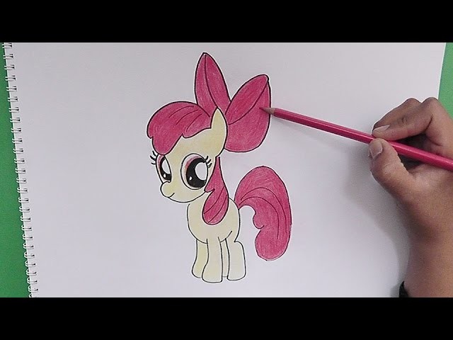 Dibujando y coloreando Apple Bloom (My Little Pony) - Drawing and coloring Apple Bloom