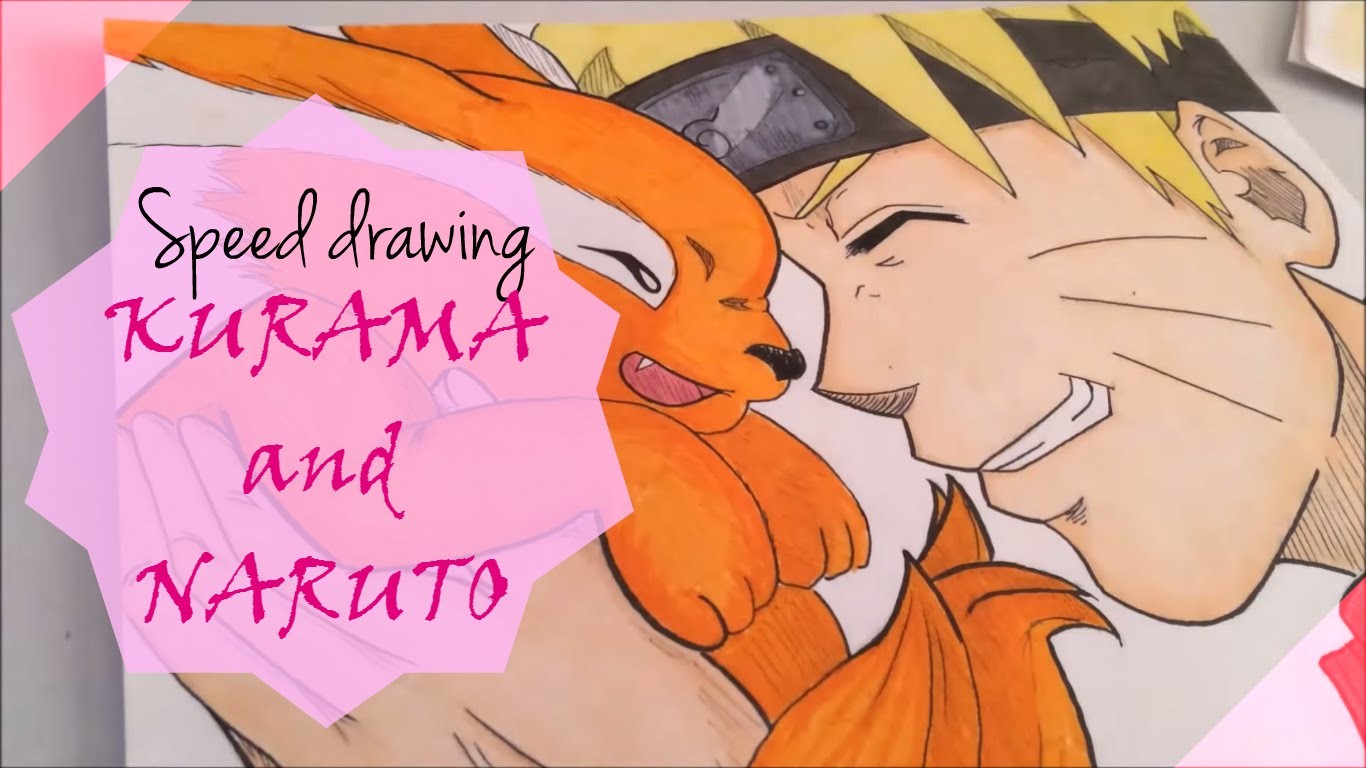 Speed Drawing - Kurama and Naruto | Naruto Shippuden