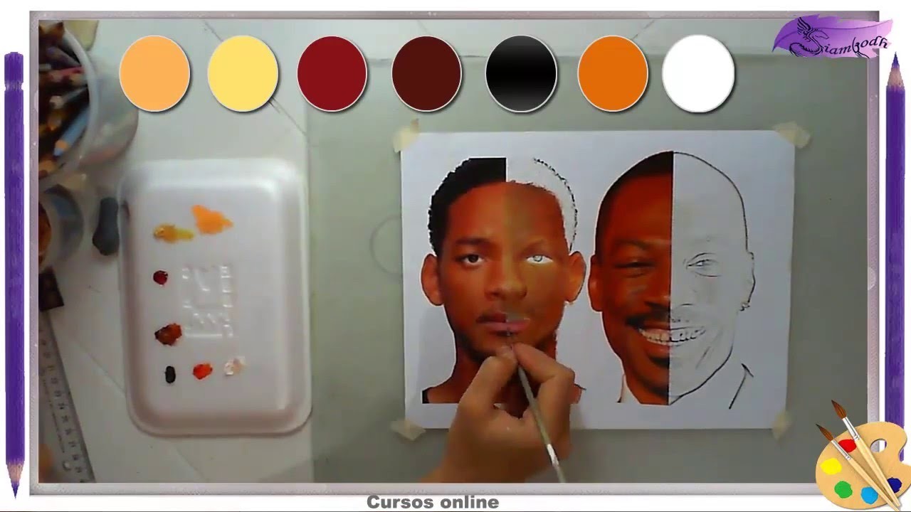 Tips sencillos para colorear Un Retrato con Lápices de Colores y Pintura al Óleo