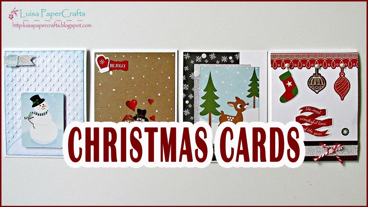 4 Tarjetas Navideñas hechas a mano | Ideas para regalar en Navidad | Tutorial DIY Luisa PaperCrafts