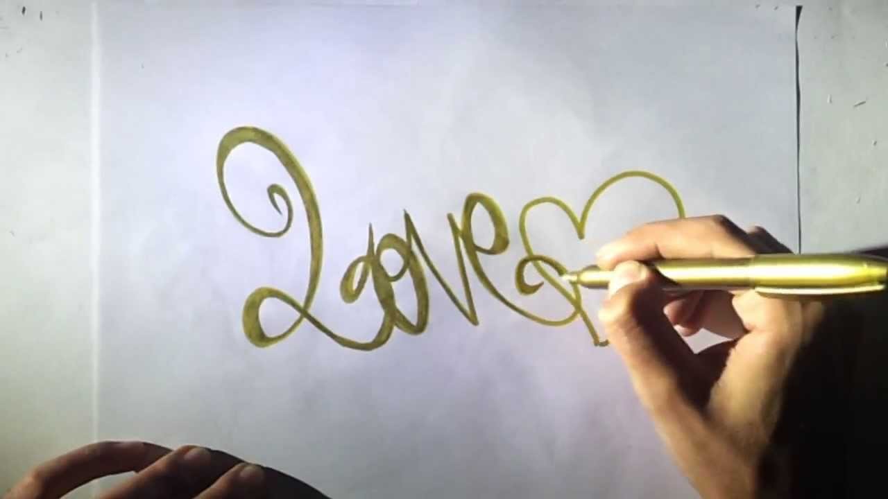 Como dibujar un graffiti de amor