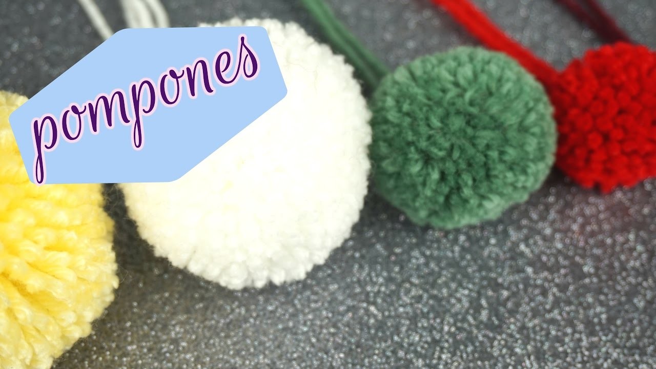 Como hacer pompones .diy. how to make pom poms easy