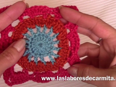 Crochet tutorial granny square en español