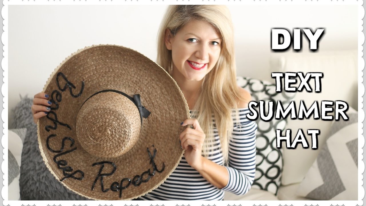DIY Text Summer Hat | Sombrero de playa | Tutorial by AgasuitcaseTV