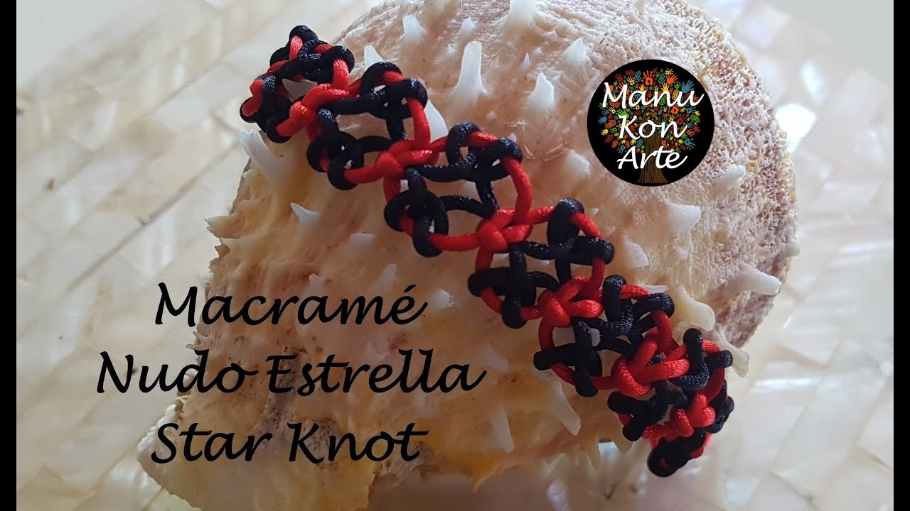 DIY Tutorial Pulsera de Macramé Nudo Estrella.Star Knot Bracelet