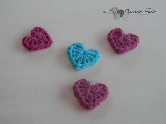 Mini corazon crochet -  Mini crochet heart ENGLISH SUB