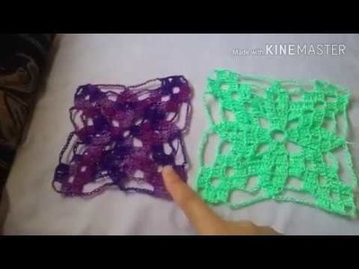 Motivo cuadrado #1 tejido a crochet