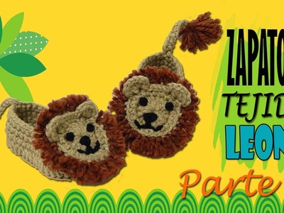 Zapatitos de león tejidos a crochet  | parte 1.2