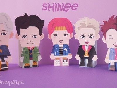 DIY K-POP : Haz tu propia Cajita decorativa de SHINee  (paper toy)