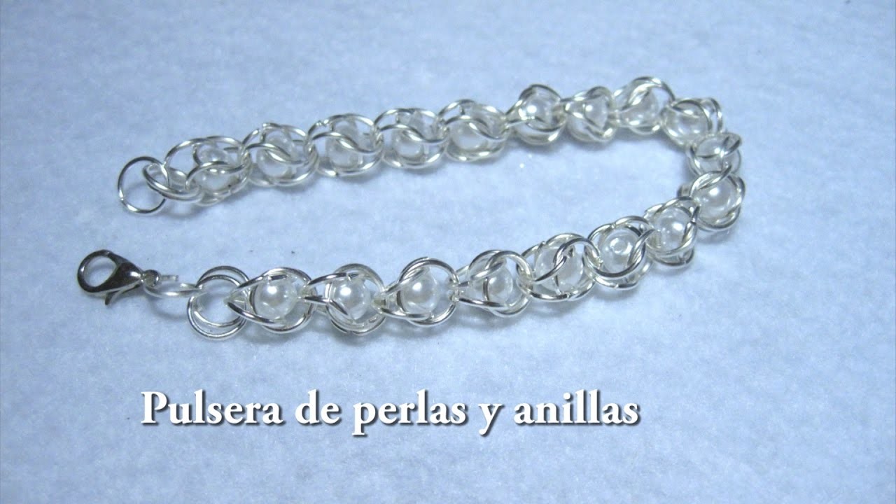 #DIY -Pulsera de perlas y anillas#DIY - Beads and rings bracelet