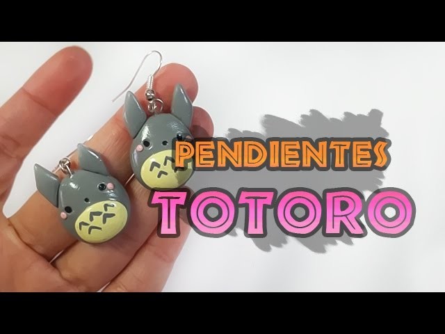 Totoro Pendientes.Earring Polymer Tutorial | Fimo | Porcelana |