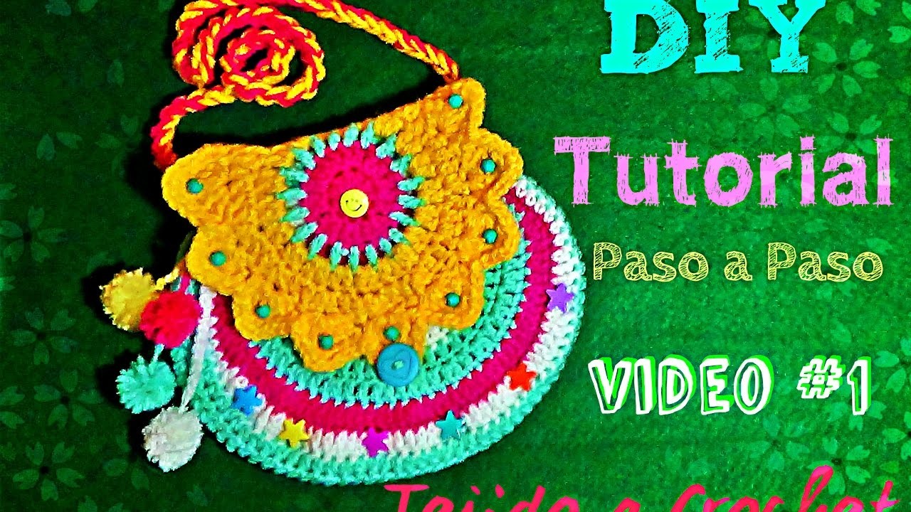 Bolsa para Niña Tejida a Crochet!! SUuUuPer Divertida!!-Video #1
