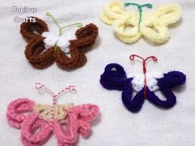 Como hacer mariposas en crochet magnéticas DIY |Popirus Crafts 