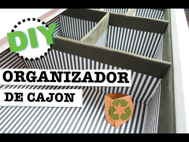COMO HACER ORGANIZADOR DE CAJON DE CARTON RECICLADO | FACIL