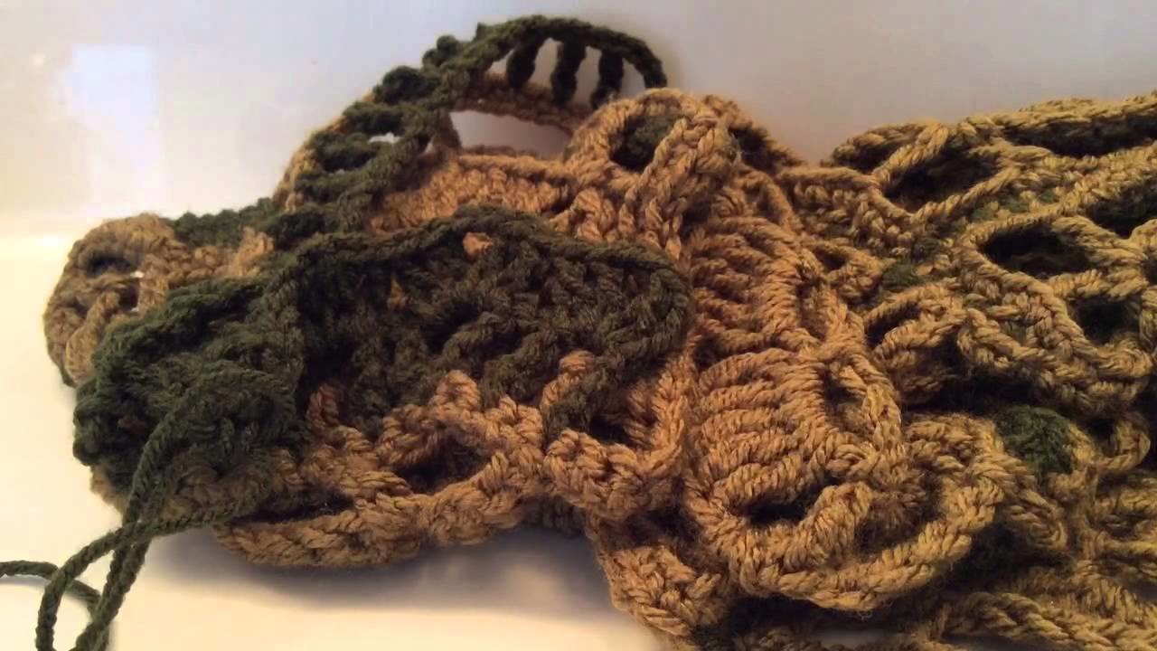 Poncho ojo de buho,Borde