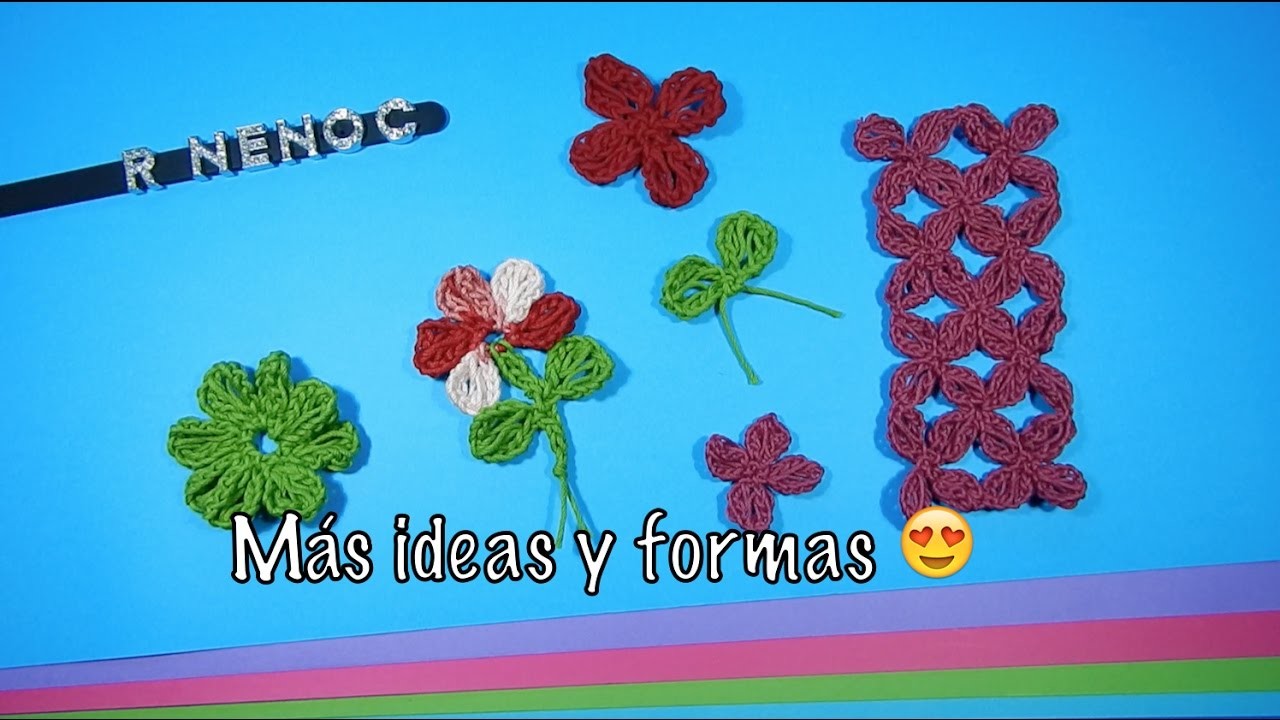 Como unir flores o motivos punto alargado ganchillo, crochet joining flowers motifs DIY