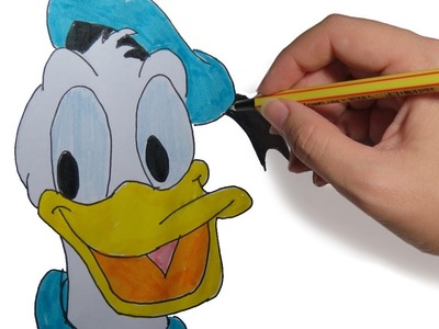 COMO DIBUJAR AL PATO DONALD PASO A PASO: Dibujos para niños a color faciles