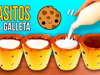 ¡¡Haz VASITOS de GALLETA!! * RECETA super FÁCIL para hacer VASOS o TAZAS de galletas CHOCOLATE CHIPS