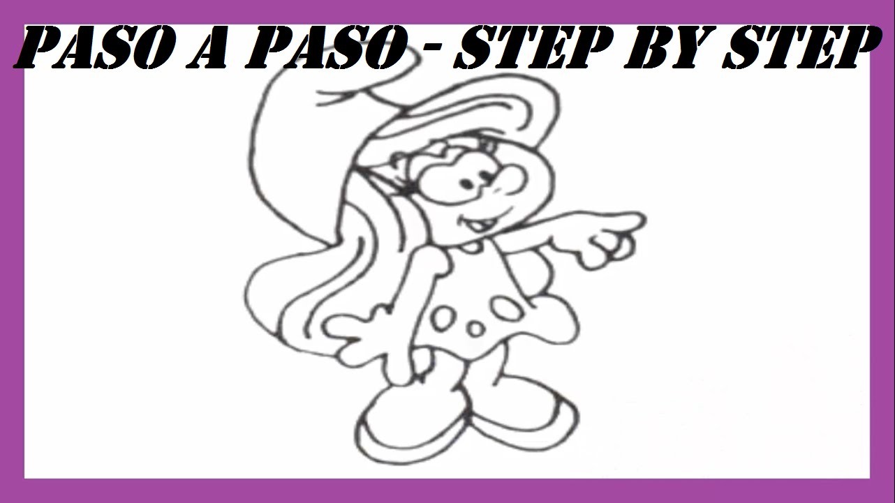 Como dibujar a Pitufina l How to draw Smurfette l Dibujos l Drawings