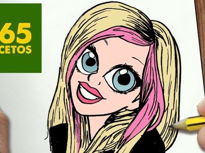 COMO DIBUJAR AVRIL LAVIGNE KAWAII PASO A PASO - Dibujos kawaii faciles - How to draw a Avril Lavigne